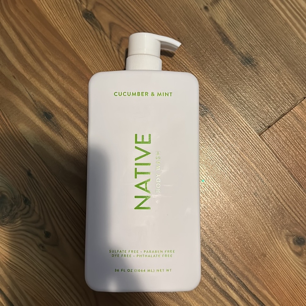 NEW Native Body Wash, Cucumber & Mint - 36.00 fl oz with Pump Free Gift - Picture 5 of 7